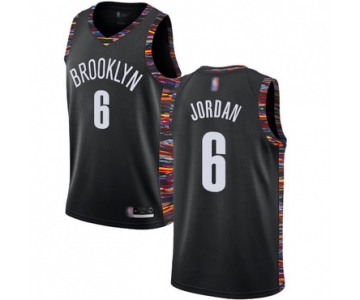 Nets #6 DeAndre Jordan Black Basketball Swingman City Edition 2018-19 Jersey