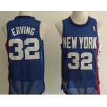 New Jersey Nets #32 Julius Erving ABA Hardwood Classic Blue Swingman Jersey