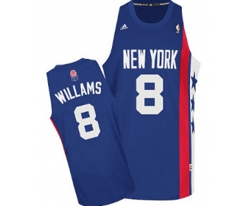 New Jersey Nets #8 Deron Williams ABA Hardwood Classic Blue Swingman Jersey