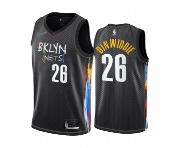 Nike Brooklyn Nets #26 Spencer Dinwiddie Black NBA Swingman 2020-21 City Edition Jersey