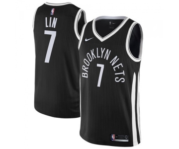 Nike Brooklyn Nets #7 Jeremy Lin Black NBA Swingman City Edition Jersey