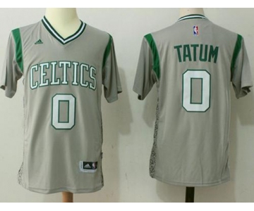Boston Celtics #0 Jayson Tatum Gray Pride Stitched NBA Jersey