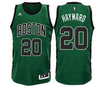 Boston Celtics #20 Gordon Hayward Road Green Black New Swingman Jersey