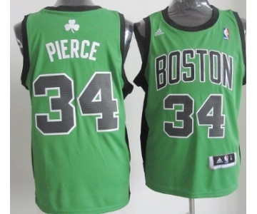 Boston Celtics #34 Paul Pierce Revolution 30 Swingman Green With Black Jersey