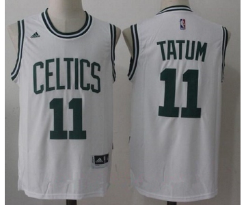 Men's 2017 Draft Boston Celtics #11 Jayson Tatum White Stitched NBA adidas Revolution 30 Swingman Jersey