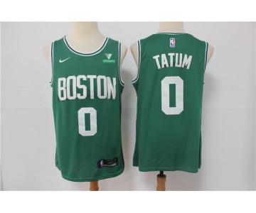 Men's Boston Celtics #0 Jayson Tatum Green 2021 Nike Swingman Stitched NBA Jersey With NEW Sponsor Logo