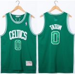 Men's Boston Celtics #0 Jayson Tatum Green Stitched Jersey