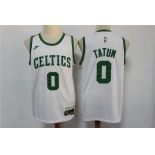 Men's Boston Celtics #0 Jayson Tatum White NEW 2022 Nike City Edition Stitched Swingman Jersey