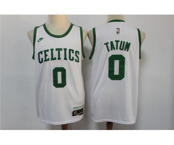Men's Boston Celtics #0 Jayson Tatum White NEW 2022 Nike City Edition Stitched Swingman Jersey