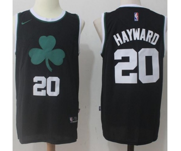 Men's Boston Celtics #20 Gordon Hayward Black 2017-2018 Nike Swingman Stitched NBA Jersey