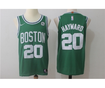 Men's Boston Celtics #20 Gordon Hayward Green 2017-2018 Nike Swingman Stitched NBA Jersey