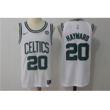 Men's Boston Celtics #20 Gordon Hayward White 2017-2018 Nike Swingman Stitched NBA Jersey