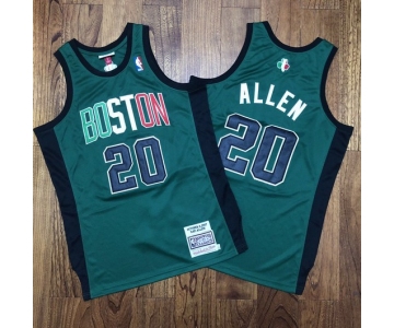 Men's Boston Celtics #20 Ray Allen Green 2007 Hardwood Classics Soul AU Throwback Jersey