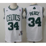 Men's Boston Celtics #34 Paul Pierce White Hardwood Classics Soul Swingman Stitched NBA Throwback Jersey