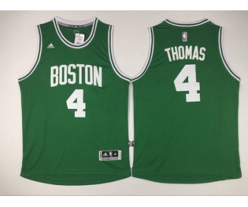 Men's Boston Celtics #4 Isaiah Thomas Revolution 30 Swingman New Green Jersey