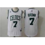 Men's Boston Celtics #7 Jaylen Brown White Stitched NBA adidas Revolution 30 Swingman Jersey