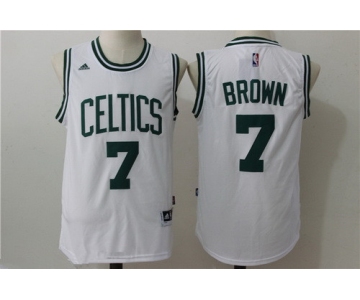 Men's Boston Celtics #7 Jaylen Brown White Stitched NBA adidas Revolution 30 Swingman Jersey