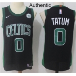 Nike Boston Celtics #0 Jayson Tatum Black NBA Authentic Statement Edition Jersey