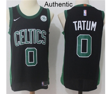 Nike Boston Celtics #0 Jayson Tatum Black NBA Authentic Statement Edition Jersey