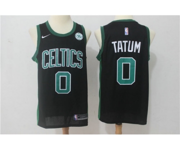 Nike Boston Celtics 0 Jayson Tatum Black Stitched Swingman Jersey