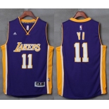 Lakers #11 Yi Jianlian Purple Stitched NBA Jersey