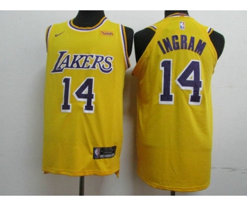 Lakers 14 Brandon Ingram Gold 2018-19 Nike Authentic Jersey