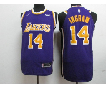 Lakers 14 Brandon Ingram Purple 2018-19 Nike Authentic Jersey
