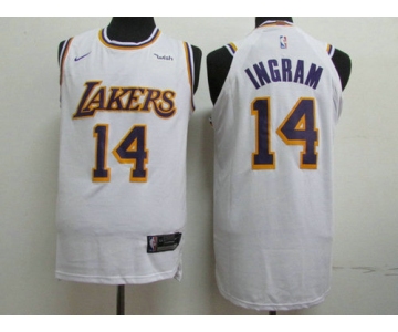 Lakers 14 Brandon Ingram White 2018-19 Nike Authentic Jersey
