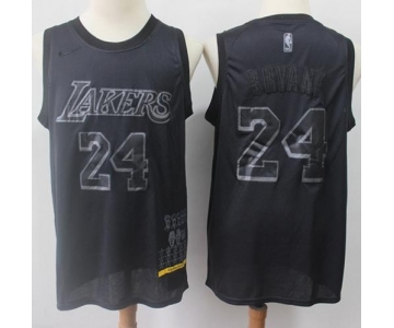 Lakers #24 Kobe Bryant Black Basketball MVP Swingman Jersey