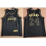 Lakers 24 Kobe Bryant Black Gold Nike Swingman Jersey
