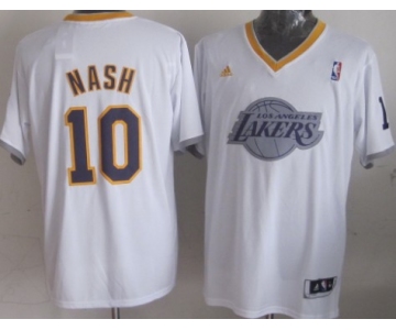 Los Angeles Lakers #10 Steve Nash Revolution 30 Swingman 2013 Christmas Day White Jersey