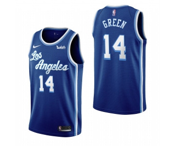 Los Angeles Lakers #14 Danny Green Blue 2019-20 Classic Edition Stitched NBA Jersey