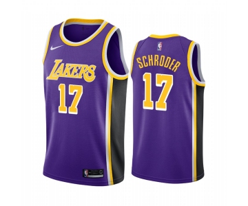 Los Angeles Lakers #17 Dennis Schroder Purple Statement Edition 2020 Transfer 2020-21 Jersey