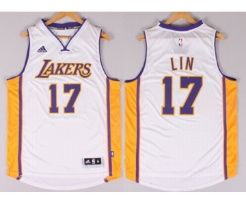Los Angeles Lakers #17 Jeremy Lin Revolution 30 Swingman 2014 New White Jersey
