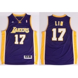 Los Angeles Lakers #17 Jeremy Lin Revolution 30 Swingman Purple Jersey