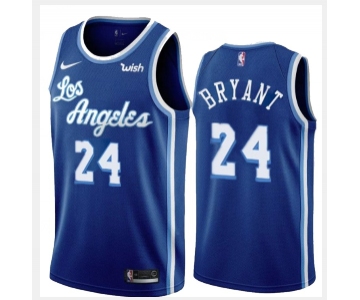 Los Angeles Lakers #24 Kobe Bryant Blue 2019-20 Classic Edition Stitched NBA Jersey