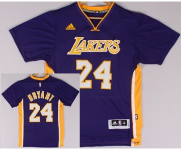 Los Angeles Lakers #24 Kobe Bryant Revolution 30 Swingman 2014 New Purple Short-Sleeved Jersey
