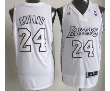 Los Angeles Lakers #24 Kobe Bryant Revolution 30 Swingman White Big Color Jersey