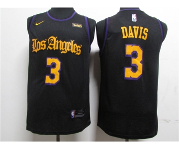 Los Angeles Lakers #3 Anthony Davis Black 2020 Latin Nights NBA Swingman Jersey