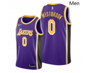 Men Lakers Russell Westbrook 2021 trade purple statement edition jersey