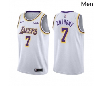 Men Los Angeles Lakers #7 Carmelo Anthony Association Edition White 2021 Stitched NBA Jersey