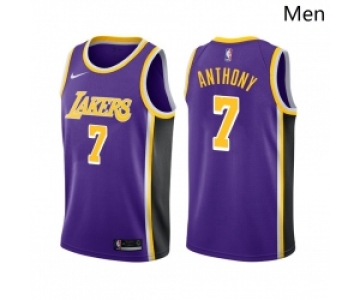 Men Los Angeles Lakers #7 Carmelo Anthony Statement Edition Purple 2021 Stitched NBA Jersey