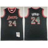 Men's Black Los Angeles Lakers #24 Kobe Bryant 2007-08 Mitchell & Ness Hardwood Classics Stitched Jersey