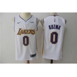 Men's Los Angeles Lakers #0 Kyle Kuzma New White 2017-2018 Nike Swingman Stitched NBA Jersey