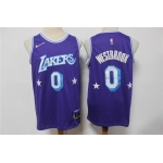 Men's Los Angeles Lakers #0 Russell Westbrook Purple Nike Diamond 2022 City Edition Swingman Stitched Jersey