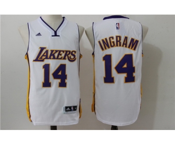 Men's Los Angeles Lakers #14 Brandon Ingram White Revolution 30 Swingman Basketball Jersey