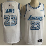 Men's Los Angeles Lakers #23 LeBron James White NEW 2021 Nike Wish City Edition Stitched Jersey