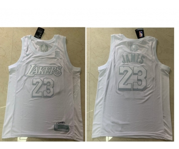 Men's Los Angeles Lakers #23 Lebron James White 2020 MVP Nike Swingman Stitched NBA Jersey