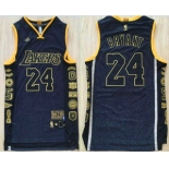 Men's Los Angeles Lakers #24 Kobe Bryant Black Retired Commemorative Soul Swingman Jersey