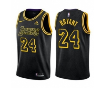Men's Los Angeles Lakers #24 Kobe Bryant Black Stitched Basketball Jersey